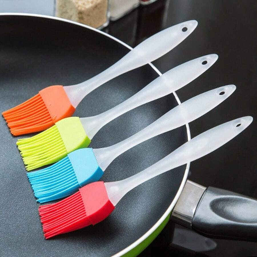 1 Silicone Barbecue Oil Brush, High Temperature And Durable Barbecue Brush, Seasoning Brush, Butter Brush, Cake Baking, Cooking Tools