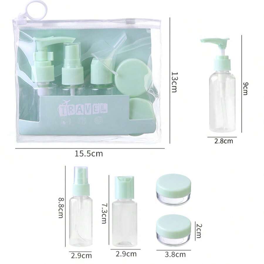 5/7/10PCS Travel Bottle Sets, Refillable, Portable, Leak-Proof, Travel Sample Packaging, Suitable For Shower Gel, Shampoo, Skin Care Products, Cosmetics Packaging, Travel Care Set, Home Sample Packaging, Travel Essentials, Beauty Tools(The Style Of The Packaging Is Random)