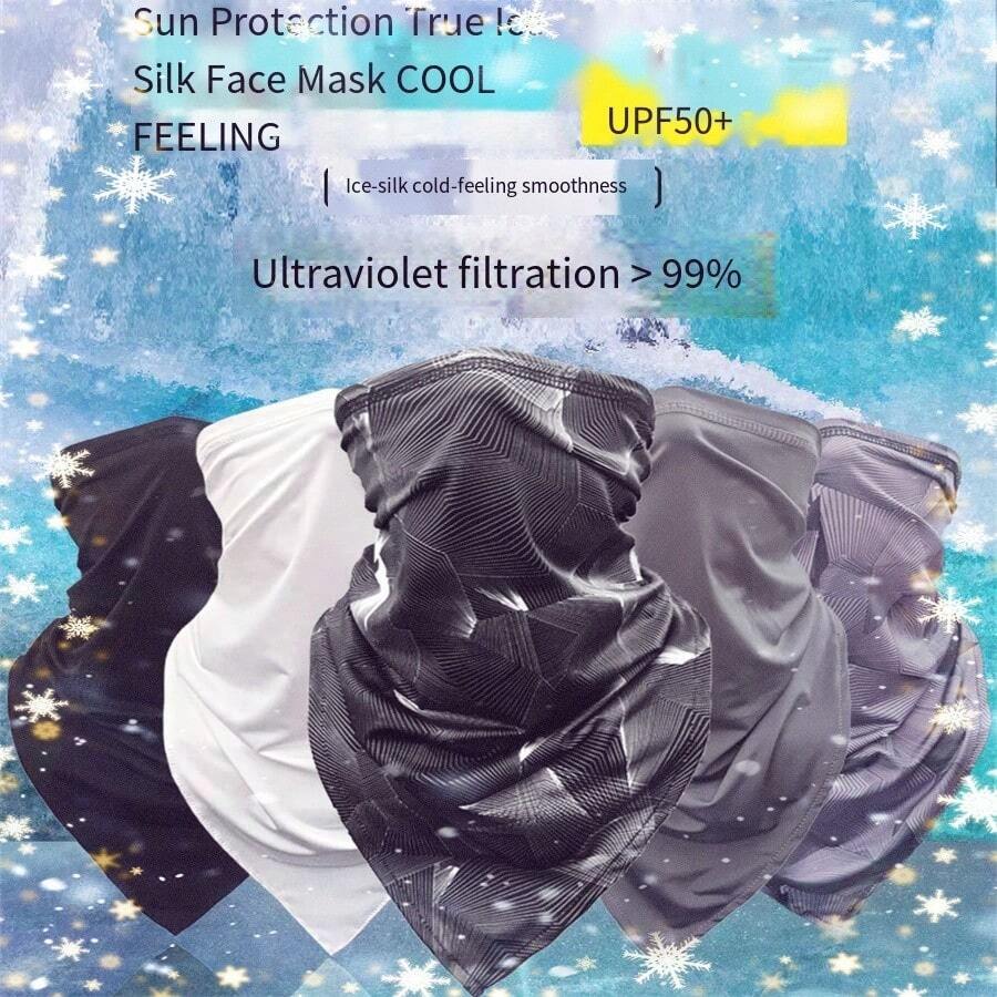 Máscara facial para ciclismo, pañuelo bandana transpirable para el cuello para pesca, correr, deportes en verano, sensación refrescante