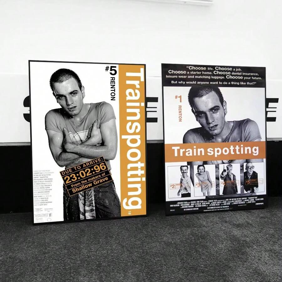 1-2 pezzi cartellone vintage di album di rock band, cartellone anime Trainspotting, cartellone artistici su carta impermeabile per decorazione di bar, caffè o stanza, senza cornice