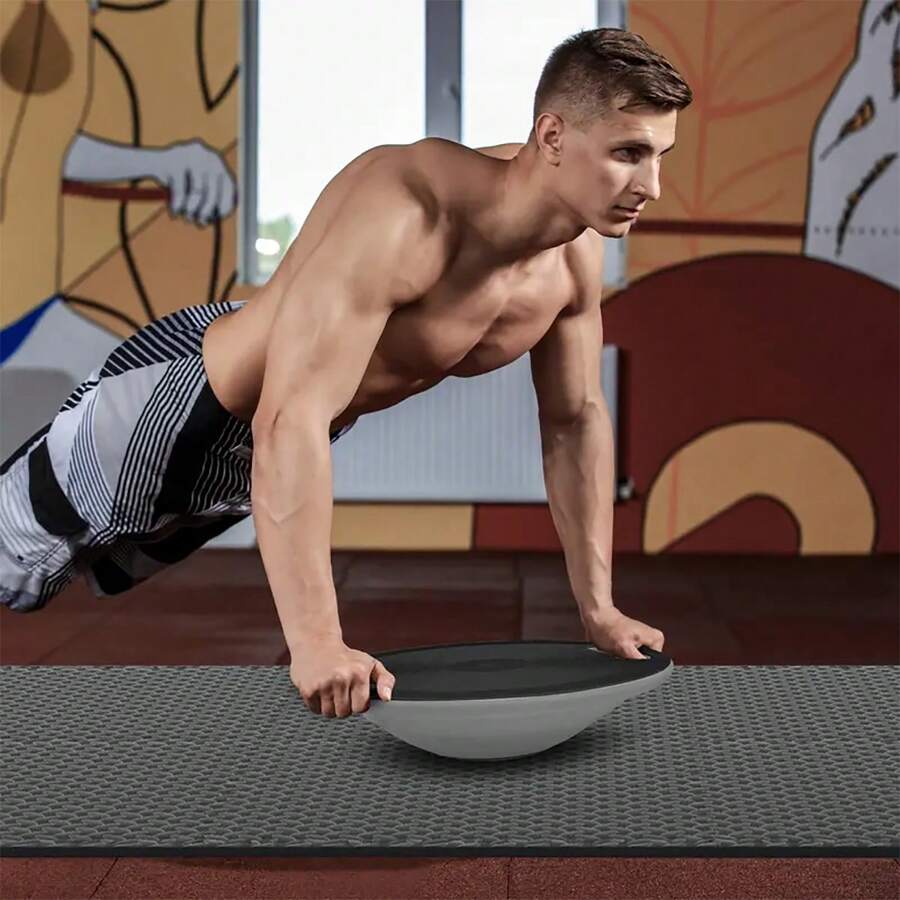 Erwachsenen Schaukel-Balanceboard, 39,5 cm TPR rutschfeste Oberfläche mit Griff für Rumpftraining, Stabilitätsboard für Heimfitnessraum