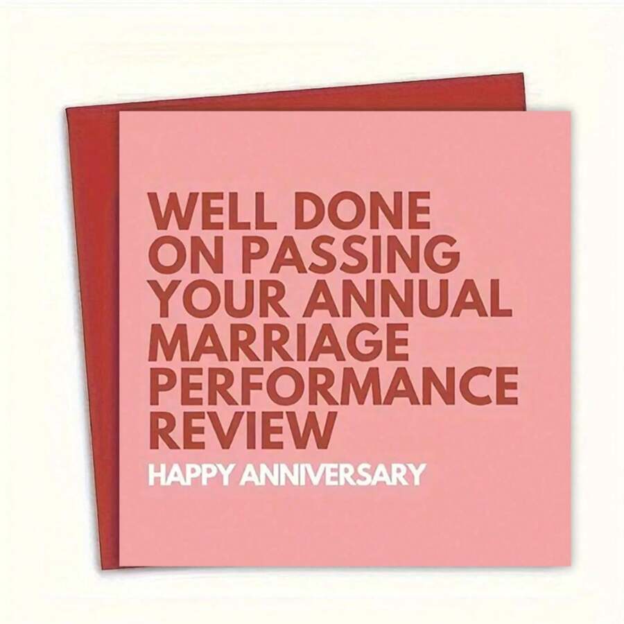 1PC Funny & Unique Text Greeting Card For Love, Anniversary, Anniversary Day Gift For Partner, Suitable For Gifts To Partners ( Included Envelope )