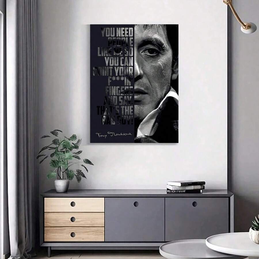 1pc,Movie Posters Wall Art,Vibrant And Fashionable Movie Quotes Party Decor Room,Movie Character Portrait Lovers Style Aesthetic