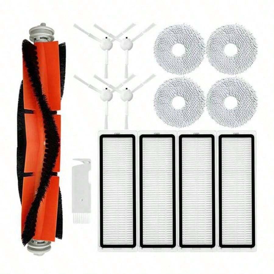 For Xiao Mi Sweeping Robot S10+/S10 Plus Robot Vacuum Cleaner Accessories Roller Main Side Brush HEPA Filter Mop Pad Dust Bag Rag Cloth Spare Parts Replacement Kits
