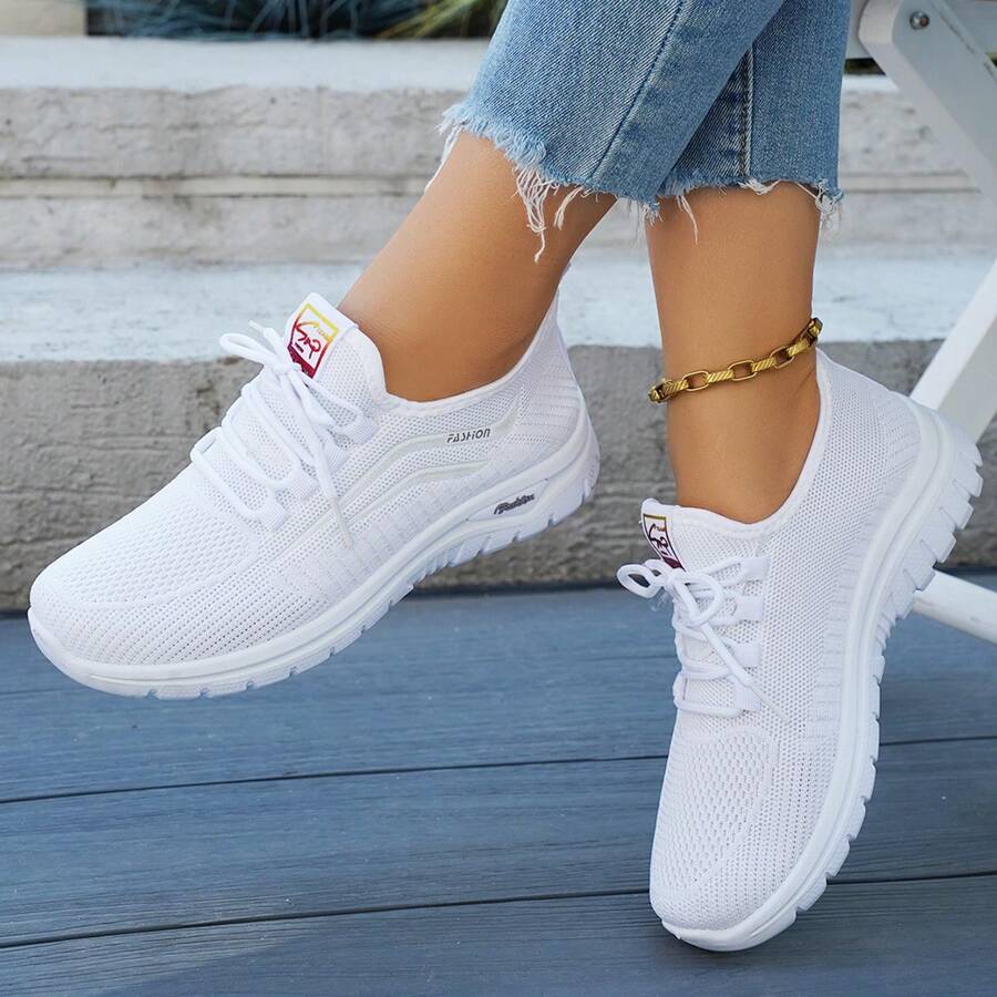 Zapatillas deportivas para mujer, ligeras y transpirables de malla, de estilo casual y de moda, para correr, adecuadas para la oficina, Primavera/Otoño/Verano 2025