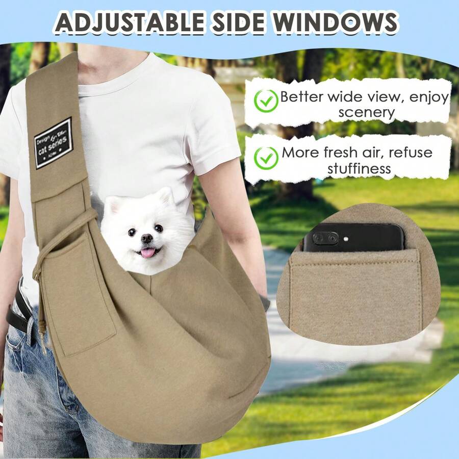Pet Crossbody Bag, Backpack, Canvas Bag, Shoulder To Go Out, Portable Teddy Bichon Pomeranian, Cat Dog Bag, Cat Bag