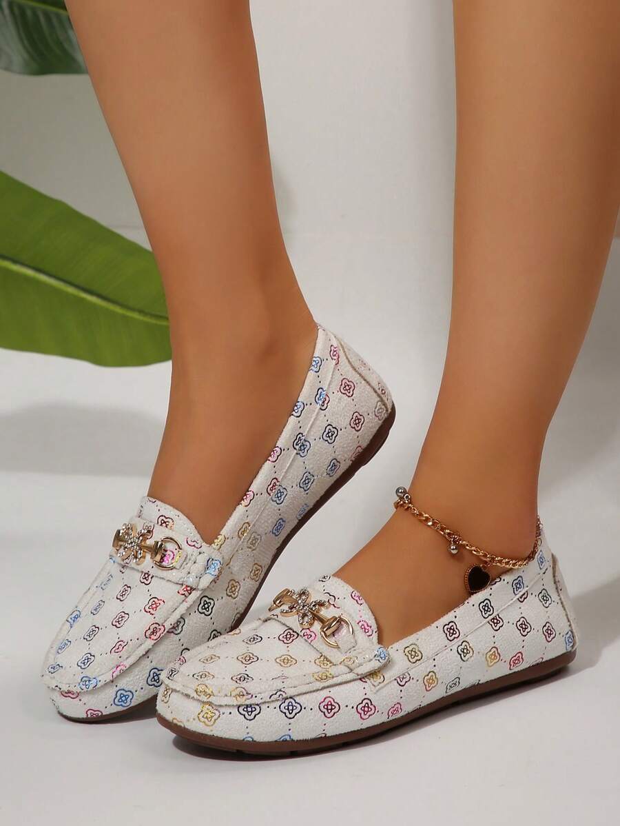 Zapatos de tacón plano con fondo blando estilo nuevo 2025, zapatos planos cómodos de conducción casual para mujeres