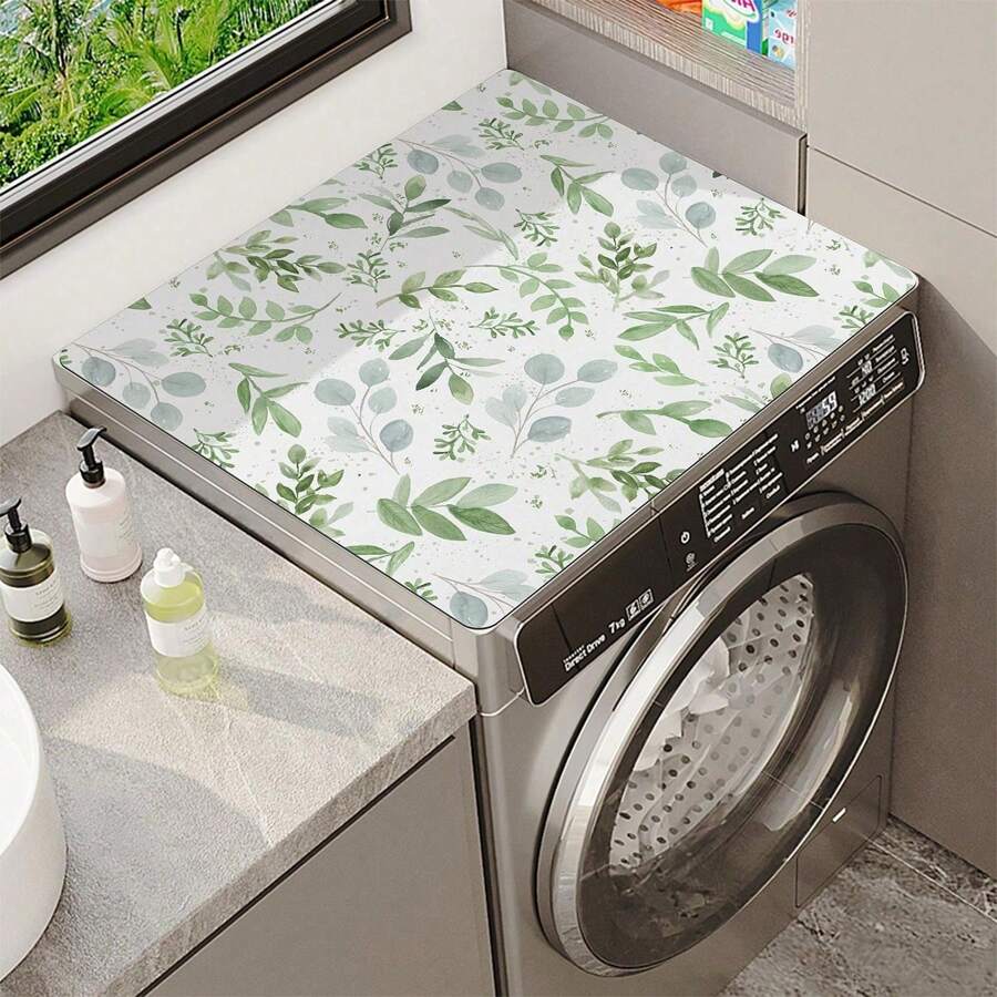 1 pièce Tapis de séchage de vaisselle végétal, tapis de drainage en caoutchouc doux à motif de feuilles, tapis de drainage de plan de travail antidérapant et super absorbant, résistant à l'usure. Tapis de cuisine, de bar et de café, accessoire de cuisine pour la maison