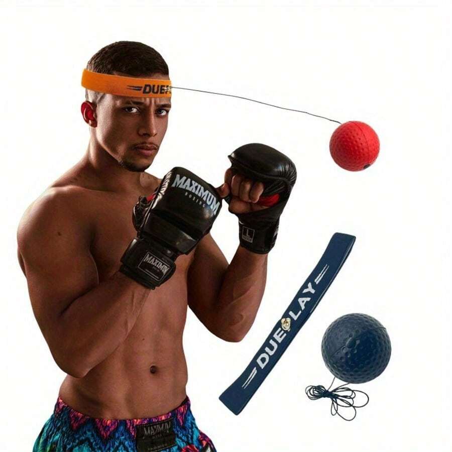 Head-Mounted Punching Reaction Ball, Professional Boxing Dynamic Training Ball, Adult Men & Women Fitness Sweat-Inducing Workout Gear, Home Punching Speed Ball, Versatile Sports Equipment, Gym