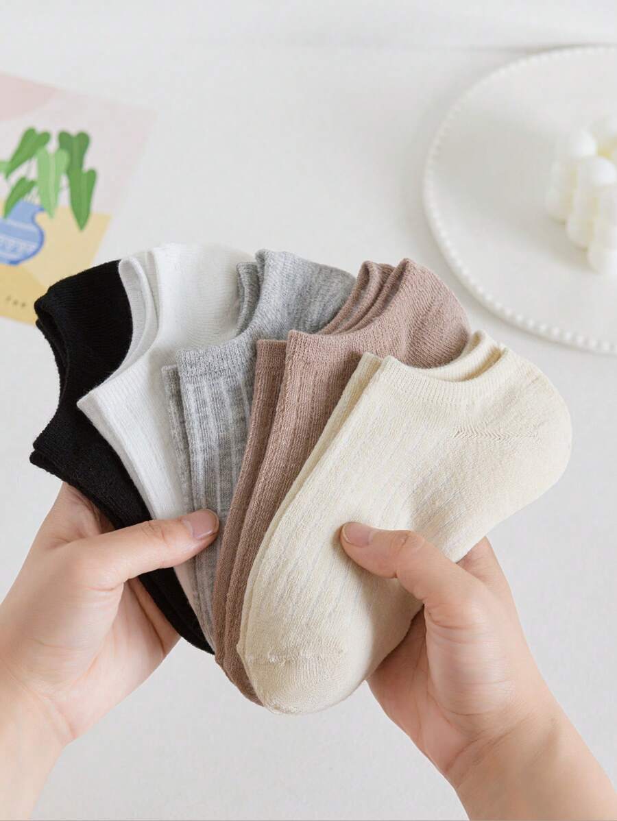5 pares de calcetines de tobillo casuales, deportivos, versátiles y minimalistas cómodos para uso diario, unisex