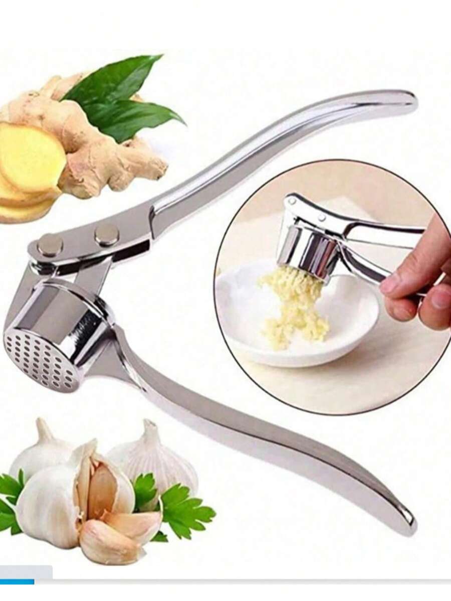 Kitchen Goodies, Metal Garlic Press, Manual Pulverizer, Multi-Purpose, Can Be Used To Press Minced Garlic, Minced Ginger, Etc., Handheld Ginger Press Kitchen Tool, Garlic Press For Home Use, Garlic Masher Small