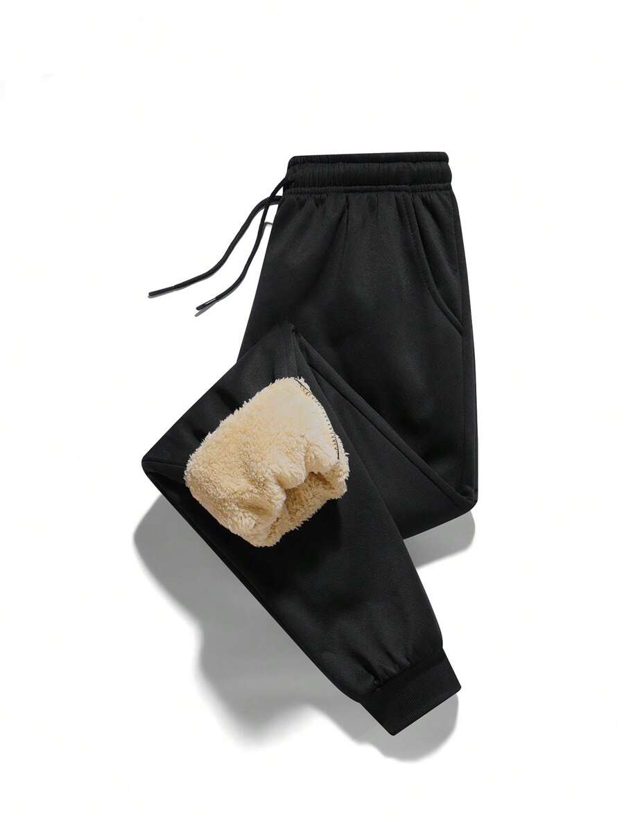 Pantalones casuales de otoño e invierno para hombre, pantalones gruesos y fashionables para hombres