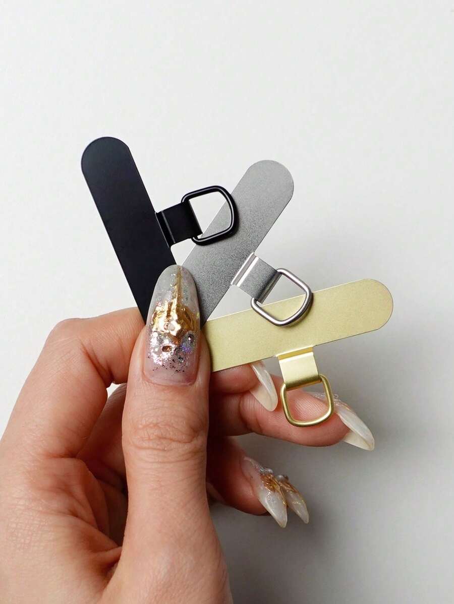 1 Stück ultra dünne Edelstahl Handyschlaufe Dichtung, Ersatzteil für Handyschlaufe, Sicherheitsverbinder für Schlaufe - Die weiche Rückenbeschichtung beschädigt das Handy nicht