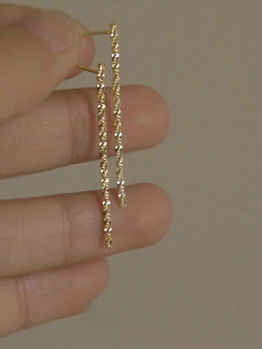 1 par de pendientes de plata de ley 925 con borlas y cadenas, de estilo lujoso para perforación, ideales para uso diario, fiestas o como regalo, joyería fina para novias