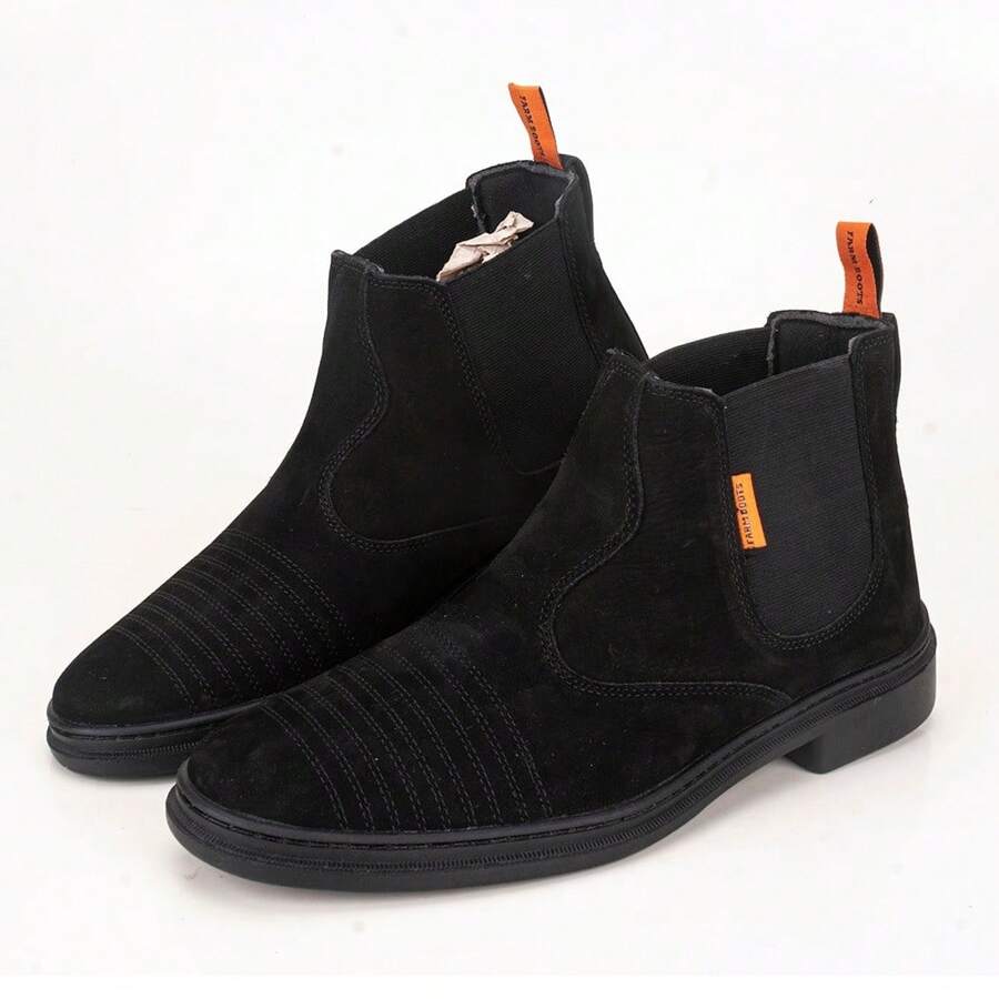Botina Masculino Bota Texana Vaquejada Couro Country Confortável, bota chelsea masculina preta