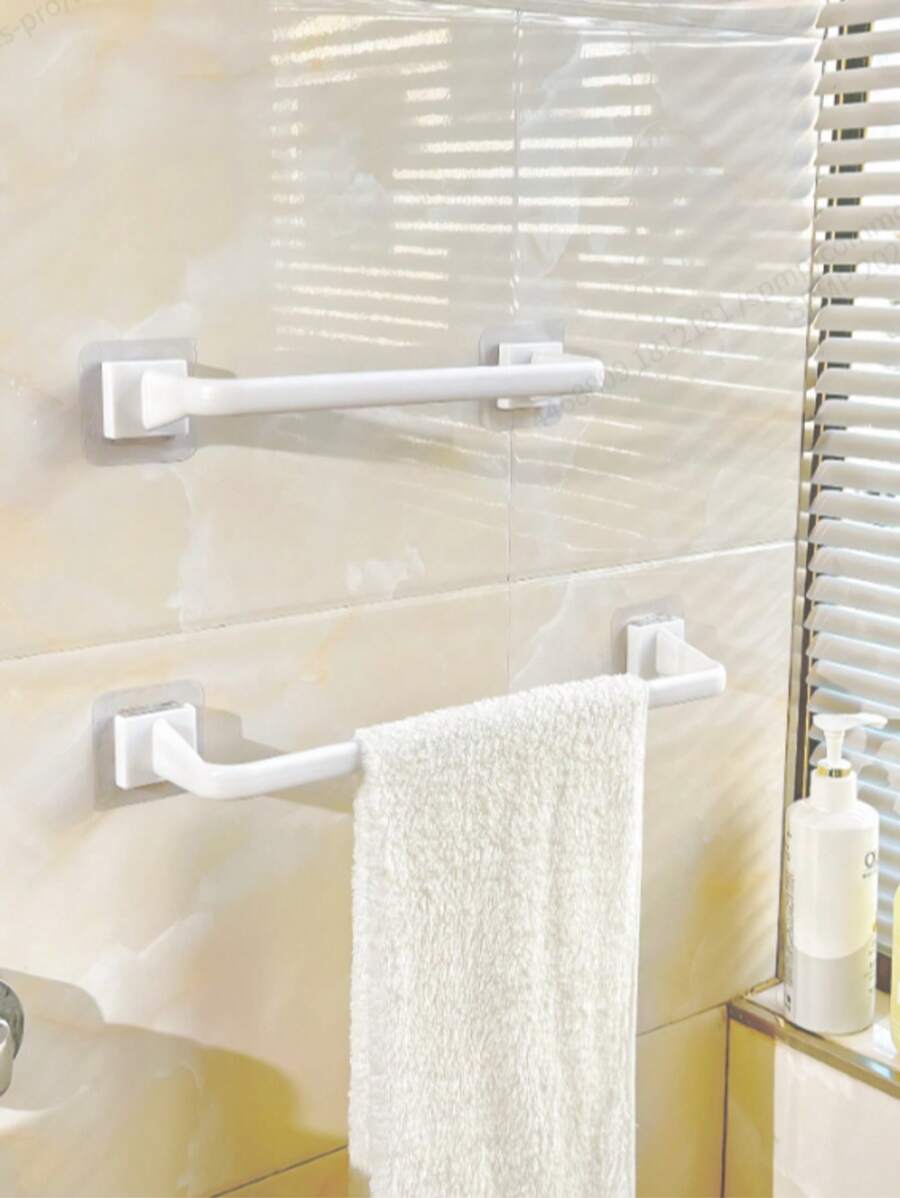 1pc No-Drill Towel Rack, Wall-Mounted Shoe Shelf, Storage Rack, Suitable For Bathroom, Kitchen And More