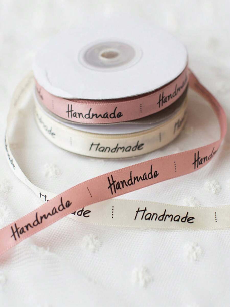 Cintas impresas hechas a mano para embalaje de regalos, cinta de costura, etiquetas de tela, etiqueta de cinta, manualidades de tejido, prendas de vestir para coser en ropa