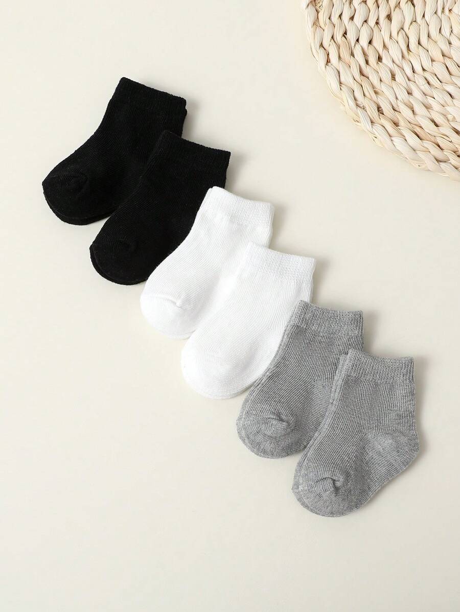 1/5/10/20 Paar Baby Einfarbige Socken, kurze & halbe Wadensocken, Jungen & Mädchen, koreanischer Stil, geeignet für Zuhause, alle Jahreszeiten