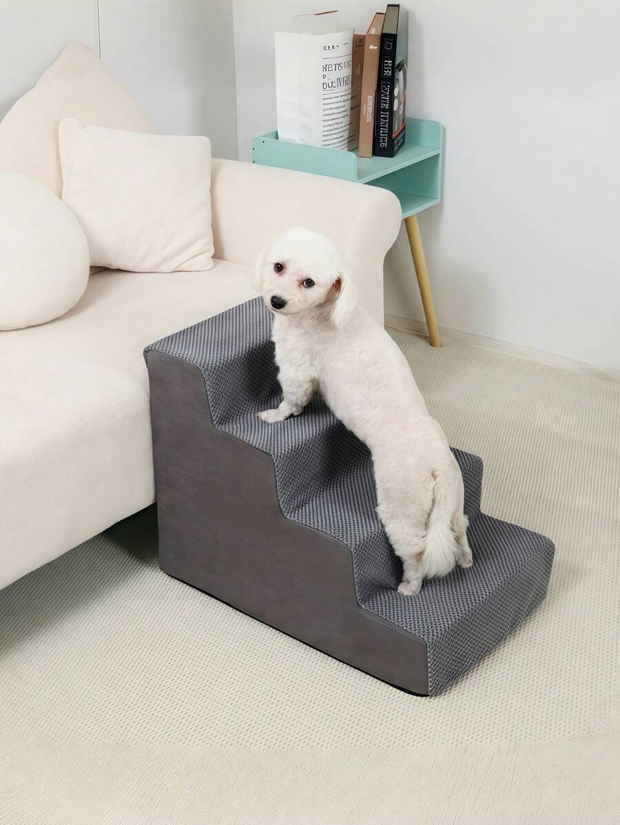 Escaliers pour animaux de compagnie réglables haut de gamme conçus pour les chiens et les chats - avec une base antidérapante et une housse amovible pour un nettoyage facile, solution de montée pratique pour tous les âges