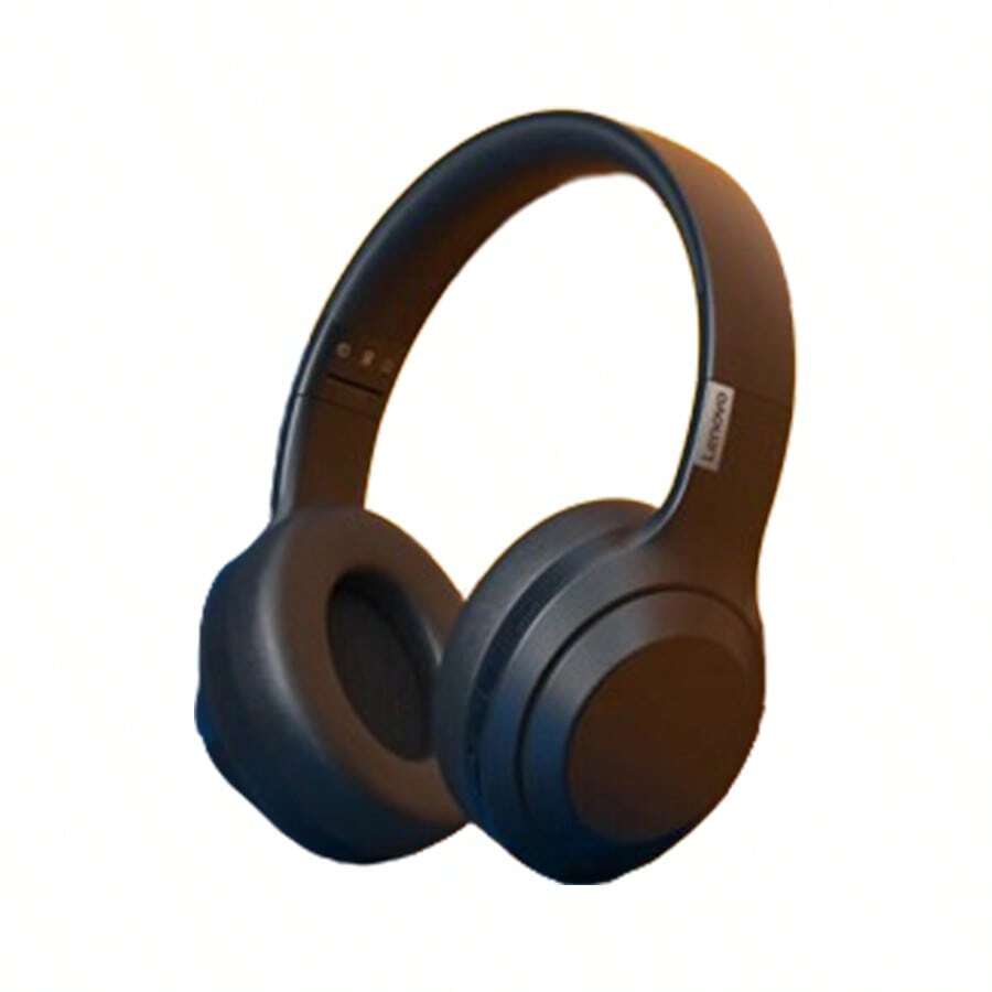 Lenovo Auriculares inalámbricos Bluetooth TH10 HD con montaje en la cabeza, sonido envolvente 9D, auriculares para música de nivel HIFI, baja latencia, juegos, gran capacidad, batería de larga duración, teléfono móvil/computadora, universal, color negro