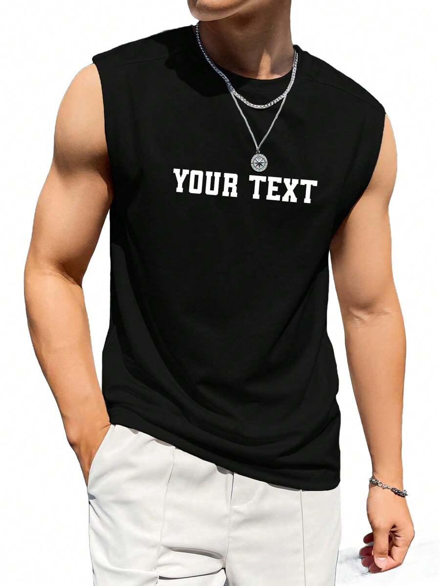 Chaleco personalizado para hombres, suba su número de la suerte/bendición/mensaje de texto, regalo para vacaciones, aniversario, Día de San Valentín/cumpleaños/conmemoración de fiesta/festival de música