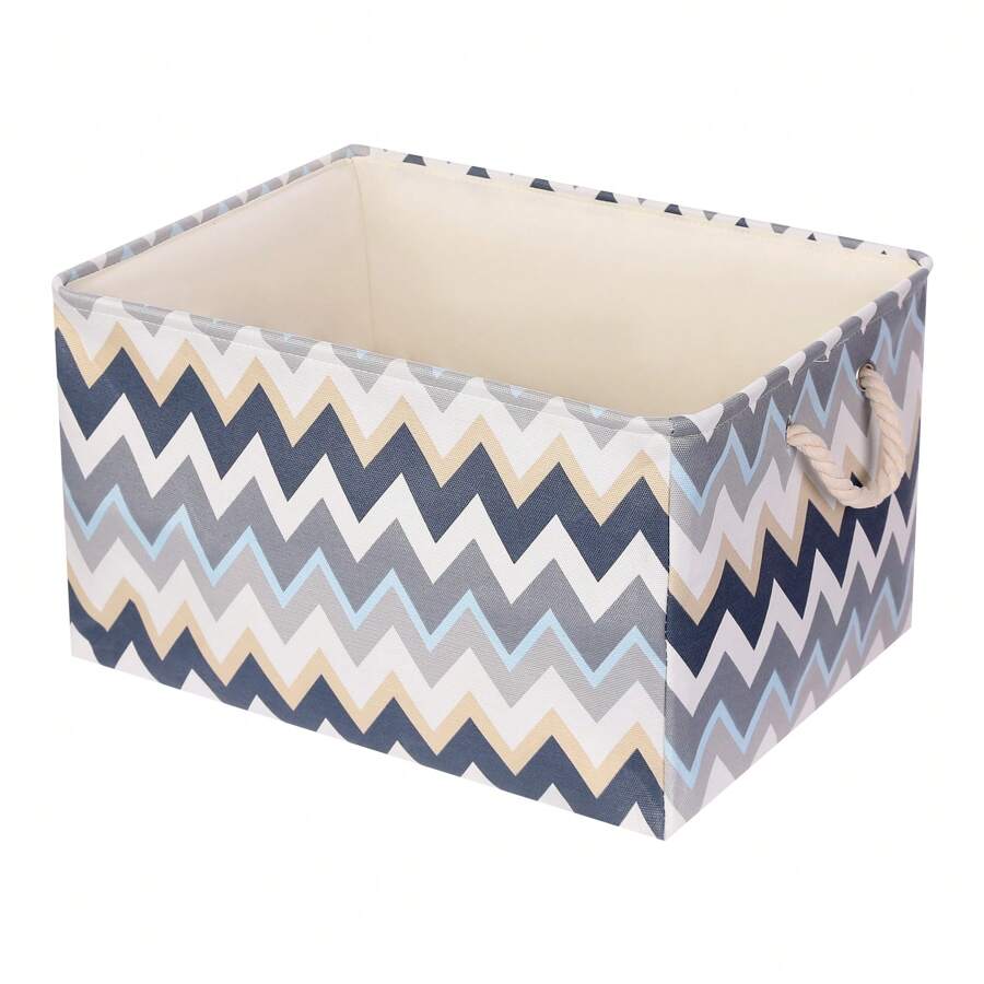 Fabric Collapsible Storage Basket Bin With Handle And Drawstring Closure, Storage Cube For Shelves Closet Organizing Clothes Books
