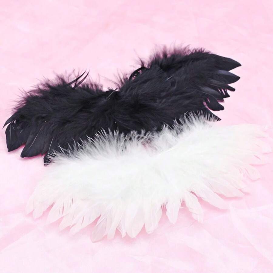 The First, Second And Third Generations Of Doll Heartbeat Macaron Rubber Face Sitting Blind Box Party Black And White Angel Feather Wings! Note: Dolls And Doll Clothes Are Not Included