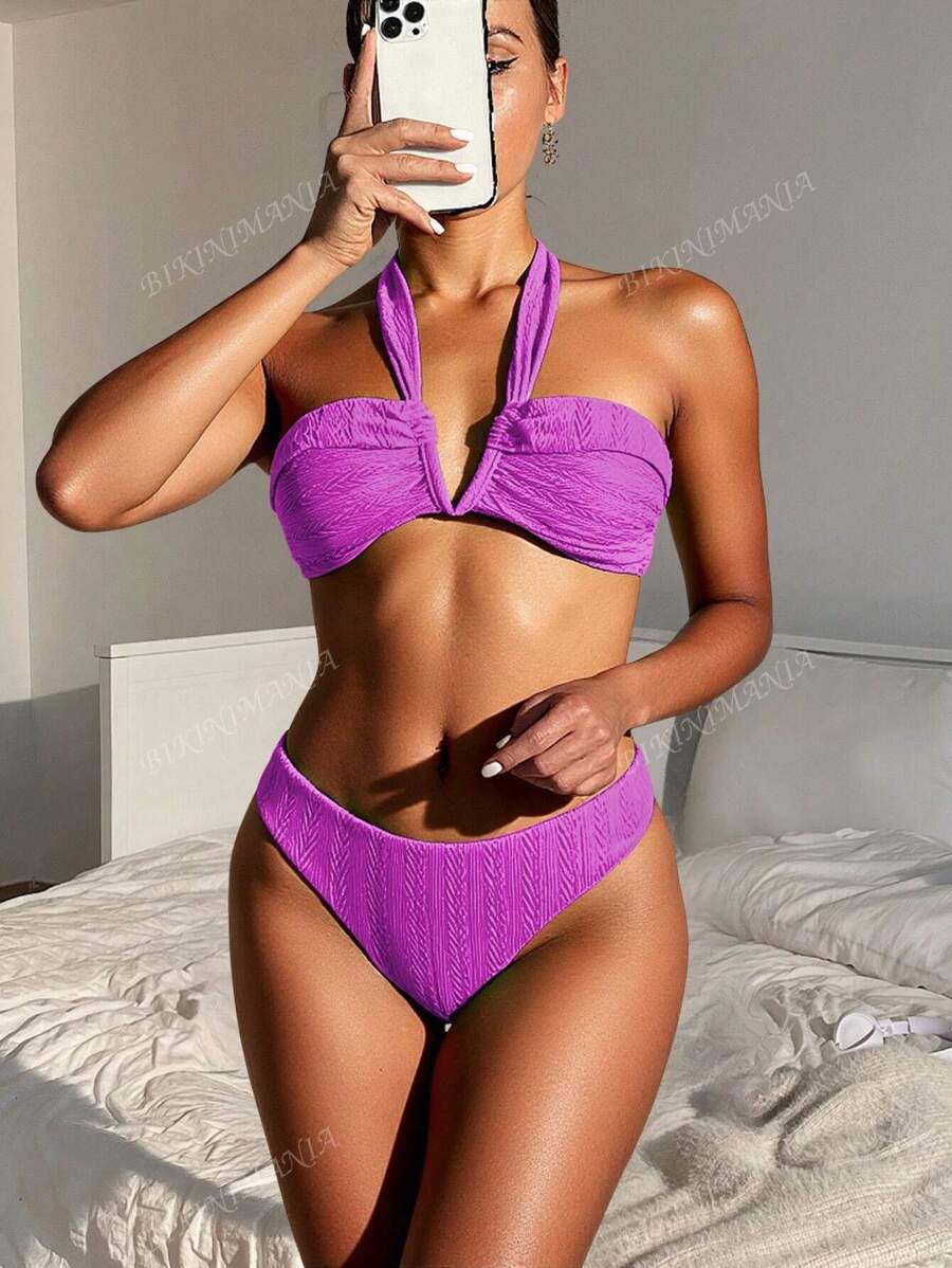 Violetta moda mare Ensemble bikini simple de design italien, pour les vacances à la plage d'été