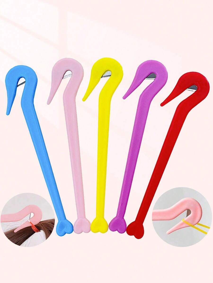 5 pièces/set Outil jetable pour retirer les élastiques et les bandeaux, accessoires de cheveux, cadeau idéal pour les filles