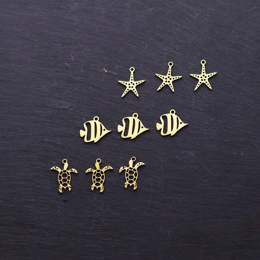 Lote de 3 encantos de línea artística de señora para DIY artes manuales - borlas, aretes, collares, joyería con colgante de acero inoxidable en forma de hongo
