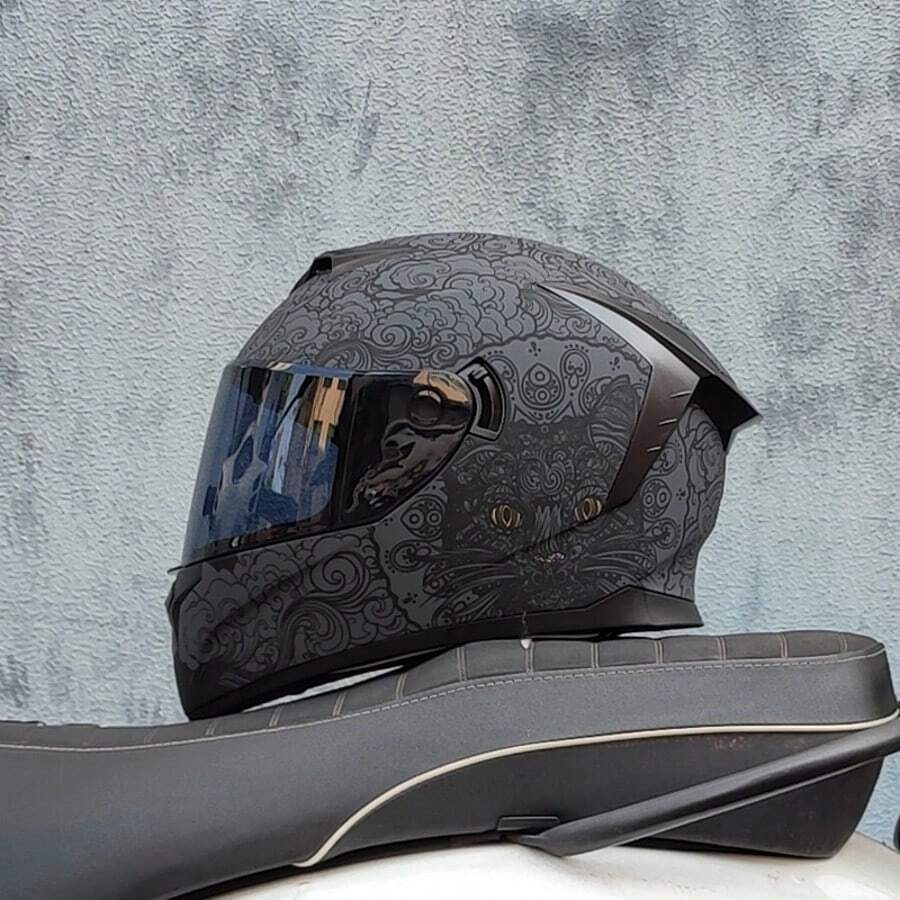 LVS Latest Dual Lens Motorcycle Helmet Modular Full Face Helmet, Unisex, Street Bike Helmet Capacity Approved