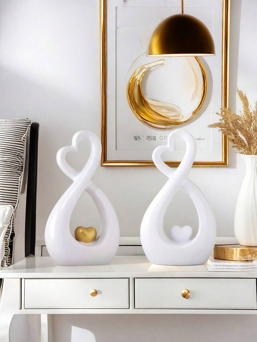 Eight-Character Love Decorative Ornaments, Circular Modern Nordic Simple Bookshelf Ornaments, Doughnut Bohemian Beautiful Ornaments, Suitable For Stylish Living Room Porch Tea Table Ornaments.
