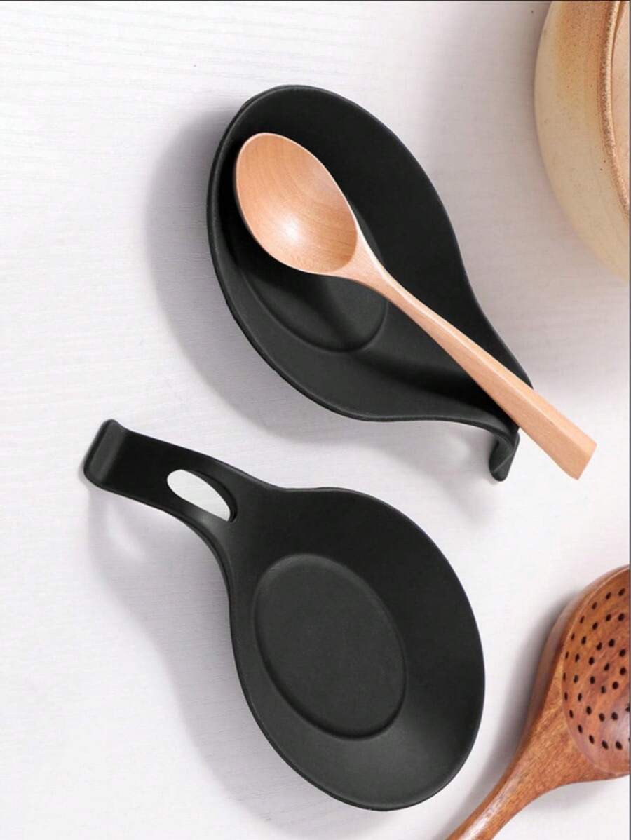 2pcs Silicone Spoon Rest, Multifunctional Kitchen Utensil Holder