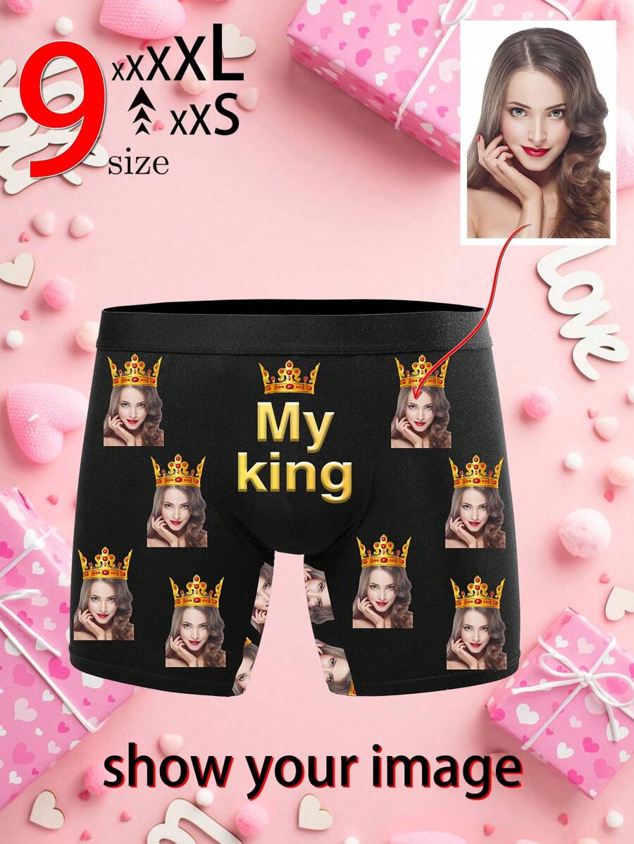 1pc Custom Boxers For Men, Personalized Men's Underwear, Custom Boxer Briefs, Personalized Boxers For Husband, Custom Funny Faces Boxers Briefs, Valentine Gift, Anniversary Gift, Birthday Gift, Wedding Gift, Best Friend Gift, Gift For Boyfriend, Gift For Husband, Gift For Him