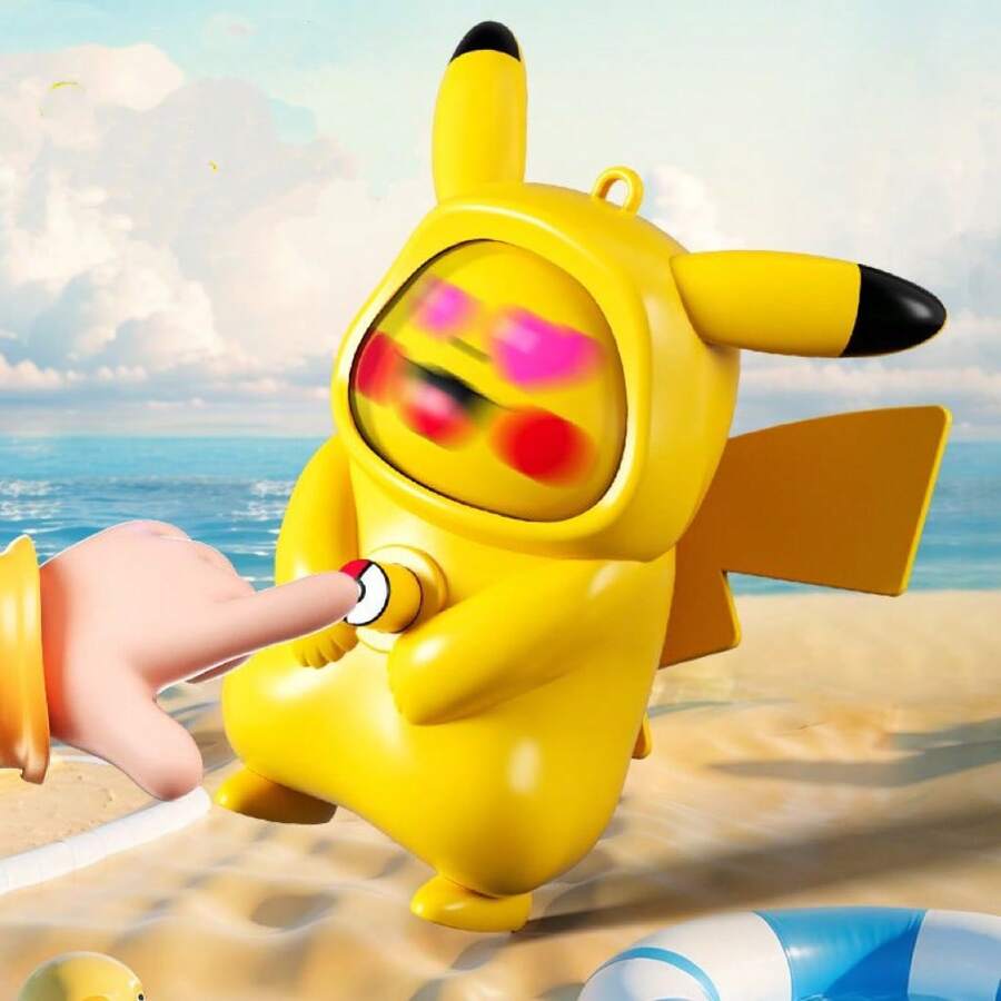 pokemon 1 Stück süße Pokémon Pikachu stilisierte Gesichts-Verwandlungspuppe, voller süßer und lustiger Ausdrucksdesigns, mini tragbare Sammlung, exquisite Handwerkskunst für Sammlung und Dekoration, tolles Geschenk, Geburtstags-/Feiertags Must-Have Dekorationen.