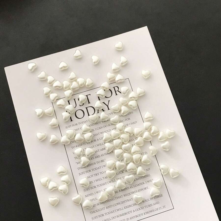 200 piezas de cuentas de corazón arcoíris de acrílico de 8 mm, suministros para hacer joyas DIY para pulseras, aretes y manualidades