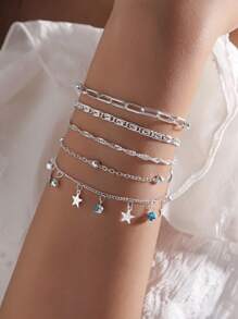 Zircônia Estrela Quatro Peças Silver Lake Blue Diamond