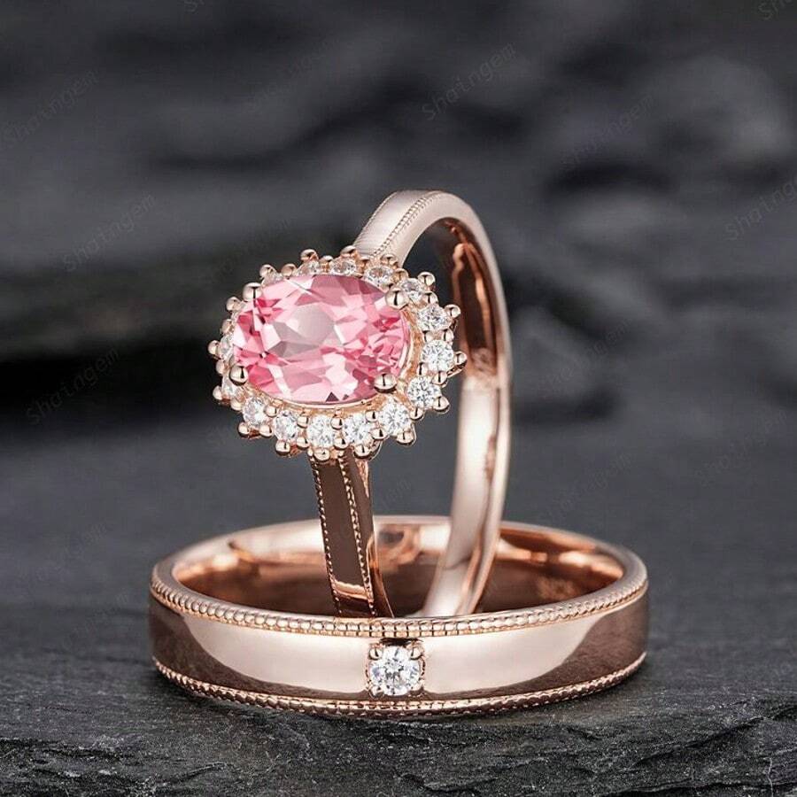 Conjunto de 2 anéis de moda feminina, anéis de metal com design elegante e doce e pedra de zircônia, adequados para o Dia dos Namorados, feriados, viagens, encontros, festas, casamentos, noivados, esposas, namoradas, aniversários de mães, aniversários, presentes de Ano Novo, todas as estações