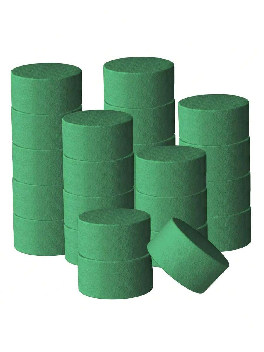 1/6/10pcs Round Flower Foam Round Flower Mud Green Floral Foam Green Circle Floral Mud, Wet Floral Foam Round Flower Arrangement Kit, For Succulent Plant, Bouquets, Home, Wedding, Party, Hotel And Florist, Christmas Valentine's Day Gifts DIY Fresh And Artificial Flower Artificial Plant Floral Arrangement Florist Foam Decoration
