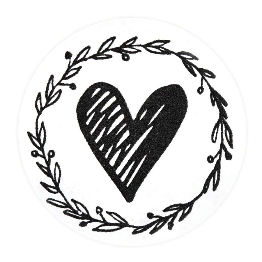 250-Pack Heart Stickers, 1.25 Inch Clear Vinyl Save The Date Labels, Ideal For Valentines Or Thank You Greeting Cards, Seals Envelope For Wedding Invites & Letters School Supplies,Back To School