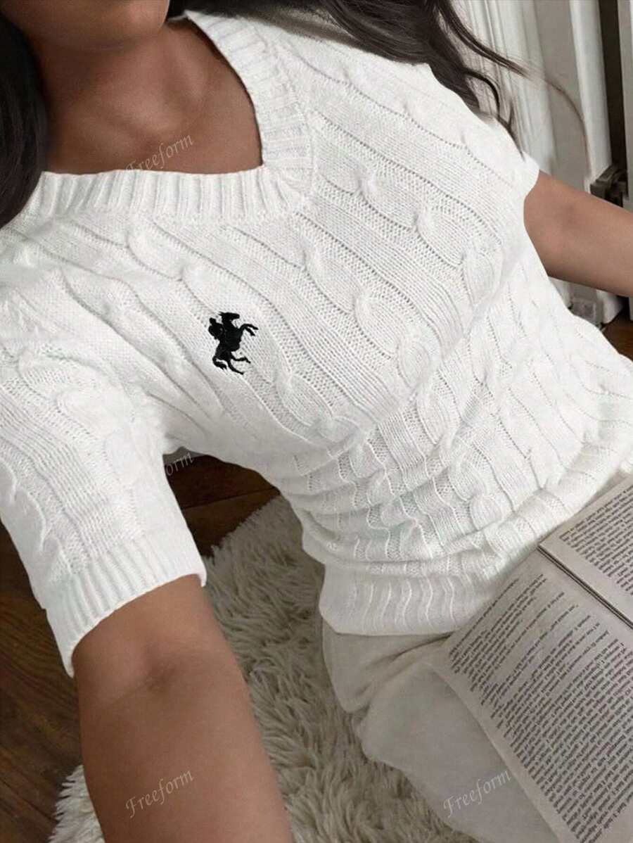 Blusa corta de punto para mujer, blusa de verano elegante y casual para negocios, apta para Pascua, vacaciones, deportes, Día de la Independencia, graduación