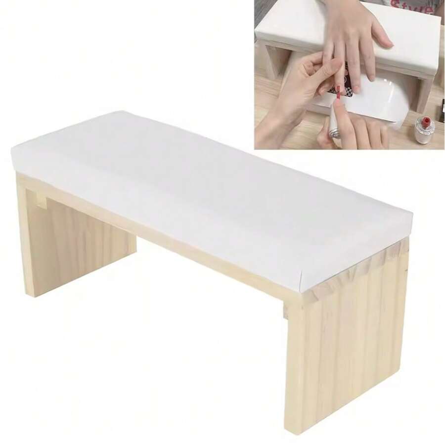 Shmian 1pc Hand Pillow Tool Log Simple Style Mat Can Be Placed On The Phototherapy Machine Net Solid Wood Light Luxury Table