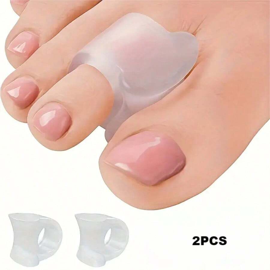 2 pièces Séparateurs d'orteils en gel, pour le confort et le soutien des pieds - Coussinets imperméables et sans latex, pour les oignons et les orteils en marteau - Conception ergonomique, taille unique convenant à la plupart, pour un port toute la journée