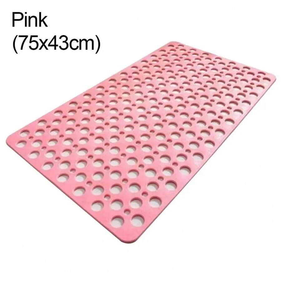 Drainage Hole Bath Mat Non-Slip Bath Mat Easy To Clean Drainage Hole And Suction Cup Bathtub Mat Bathroom Accessories Back To School