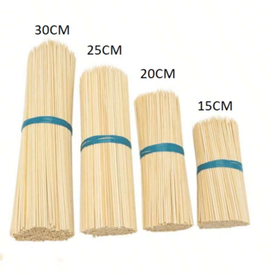 200pcs Disposable Bamboo Skewers, Suitable For Barbecue, Fruit, Sausages, Mutton, Shashlik, Cotton Candy, Commercial Catering Use