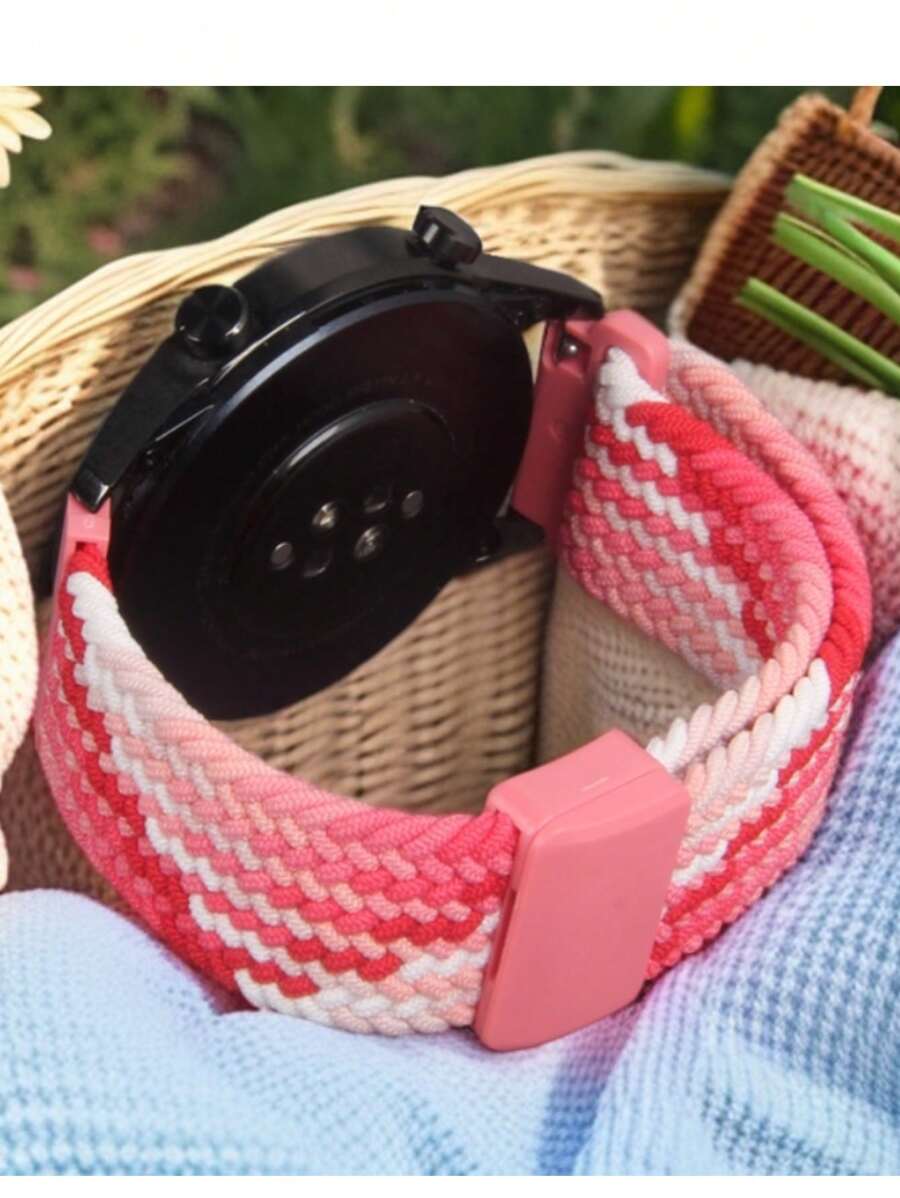 1 Stück 18mm 20mm 22mm magnetisches Armband, Dehnbares Band kompatibel mit Samsung Uhr 7 6 5 4/Garmin Uhr/HW Uhr GT5/Amazfit Uhr/Xiao Mi Uhr Armband, Schnellverschluss verstellbares Sport Smartwatch Band für Frau Mann