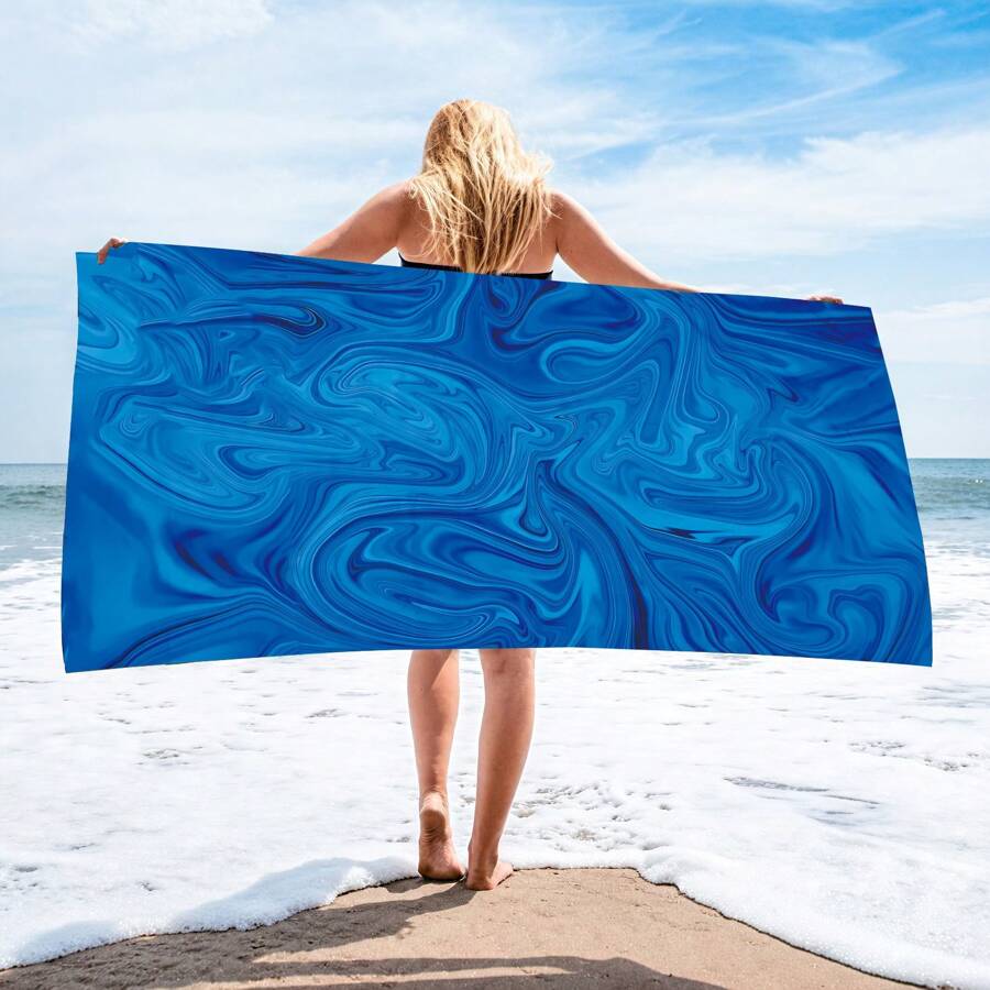 1 Pc Of Ultra-Soft Breathable Beach Towel, Microfiber Beach Towel, Quick-Drying Towel Suitable For Outdoor Beach Towel Yoga Running Portable Outdoor Bath Towel