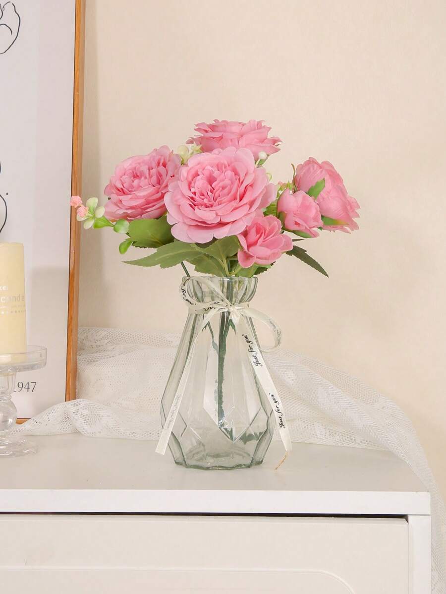 1 pièce/3 pièces Bouquet de fleurs de pivoines et roses artificielles pour la décoration de mariage, décor de plantes artificielles pour la pièce, décoration d'automne, fausses fleurs pour jardin d'automne, centres de table, matériaux pour bouquets de mariée, matériaux de décoration de gâteau, de couronnes, de décoration de vase à domicile, de jardin d'extérieur en automne, de fête d'anniversaire, de décoration sur site, de cadeaux de la Saint-Valentin et de décorations du Nouvel An