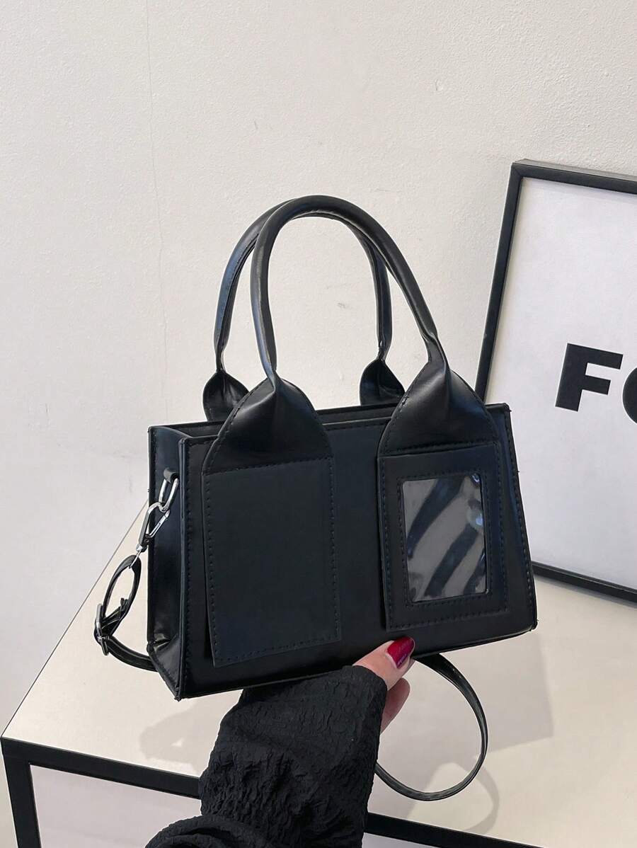 Bolso de hombro y de debajo del brazo elegante con estampado de bloques de color y estampado de leopardo vintage, bolso de mano con estampado de leopardo para mujeres, regreso del estampado de leopardo