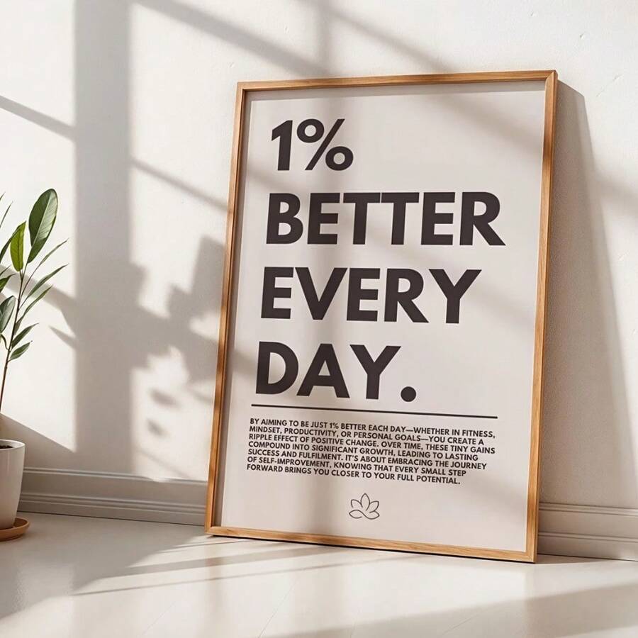 1pc Retro "Better Every Day" Inspirational Quote Poster Perfect For Home Office Classroom Decor No Frame 